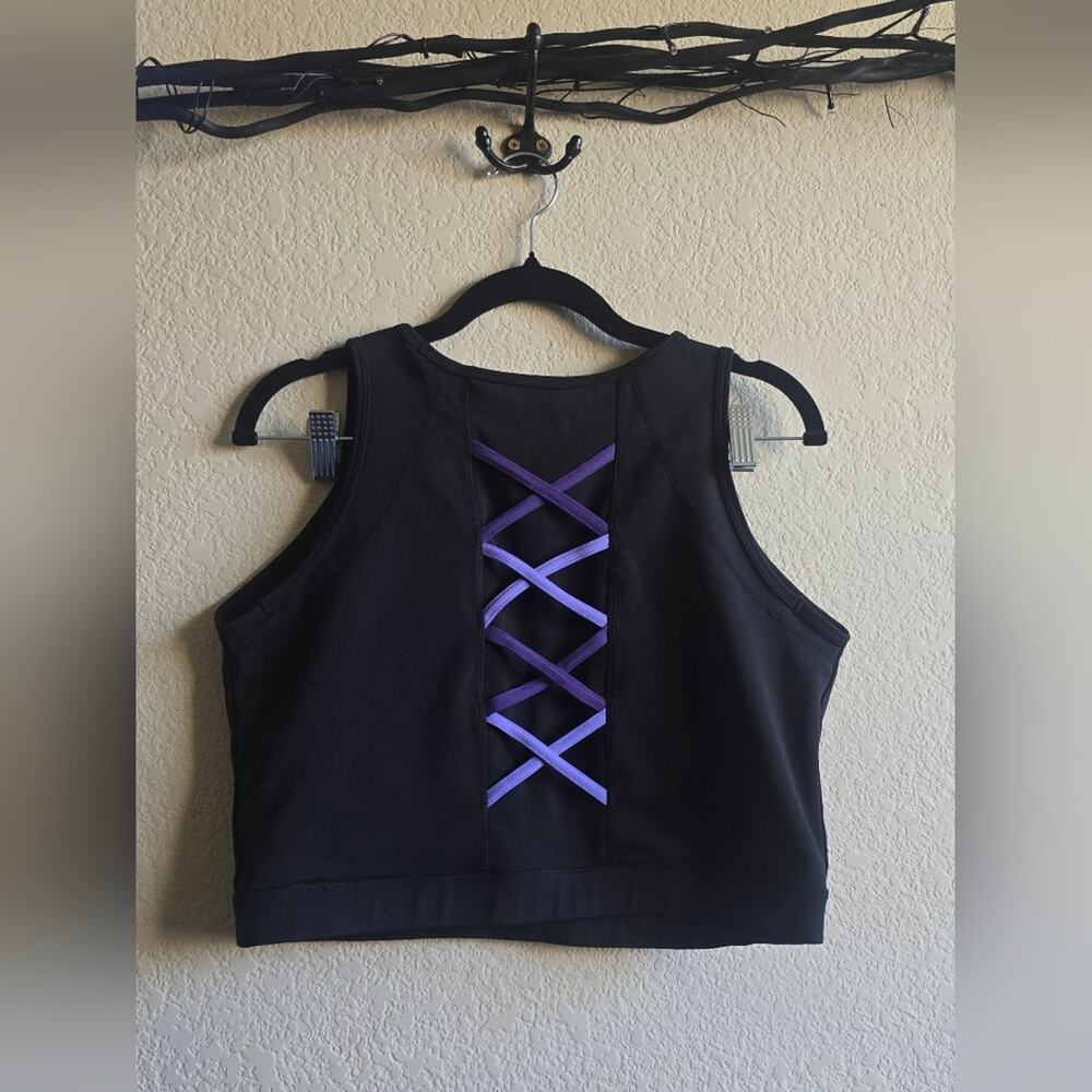 PopFit Floaty Sports Top - longline sports bra - cropped activewear tank